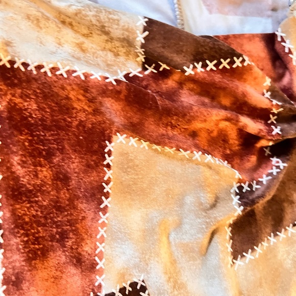 Woman’s Vintage Fashionart Cowl Neck Tank Top patchwork boho sz S - Picture 4 of 6